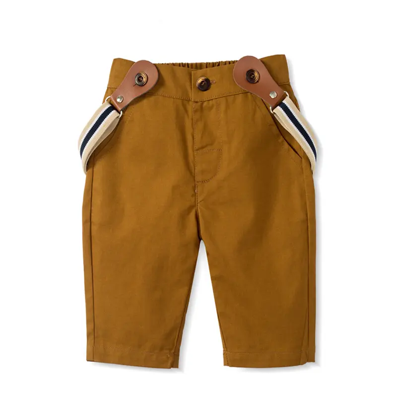 2025春秋新款男童绅士休闲婴幼儿长裤背带裤宝宝周岁百搭长裤