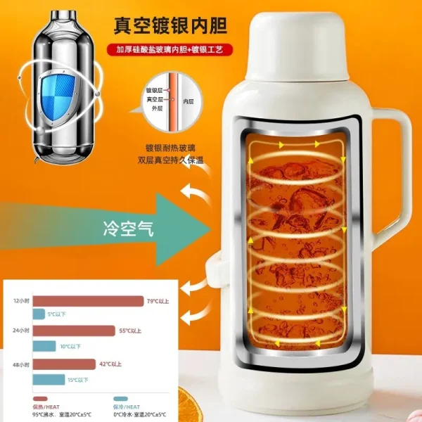 热水瓶暖壶学生用宿舍大容量暖瓶开水瓶家用老式塑料外壳保温水壶