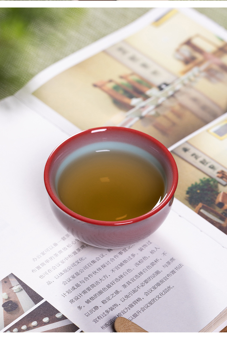 龙泉青瓷 功夫茶杯手工主人杯单杯 陶瓷女士喝茶杯高档茶碗品茗杯