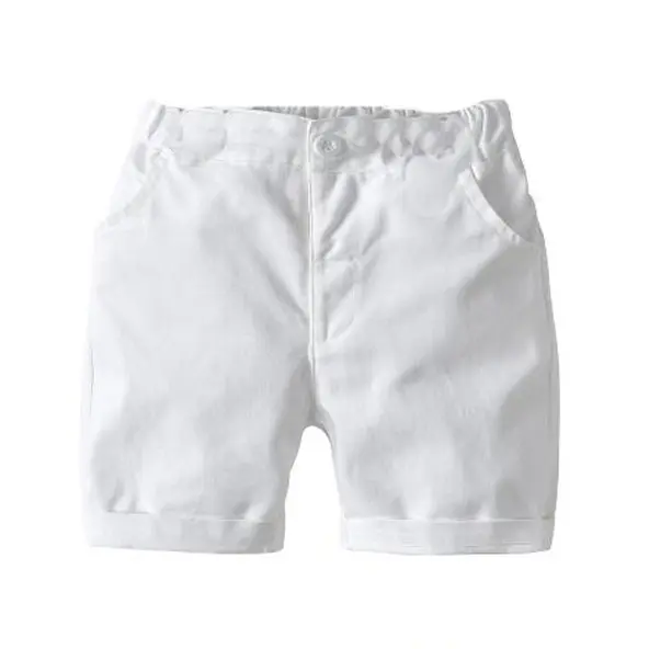 儿童跨境夏季新品童套装纯白色洗礼服欧美绅士礼服表演服一件代发
