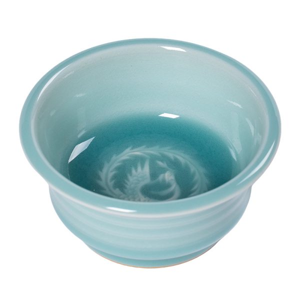 龙泉青瓷 功夫茶杯高档手工主人杯单杯 陶瓷创意品茗杯茶盏礼盒装