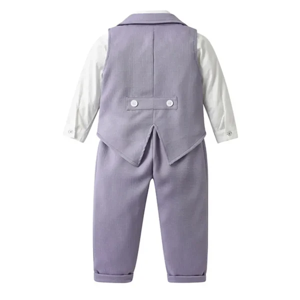 童装批发春秋款儿童衣服宝宝燕尾马甲绅士礼服三件套跨境男童套装
