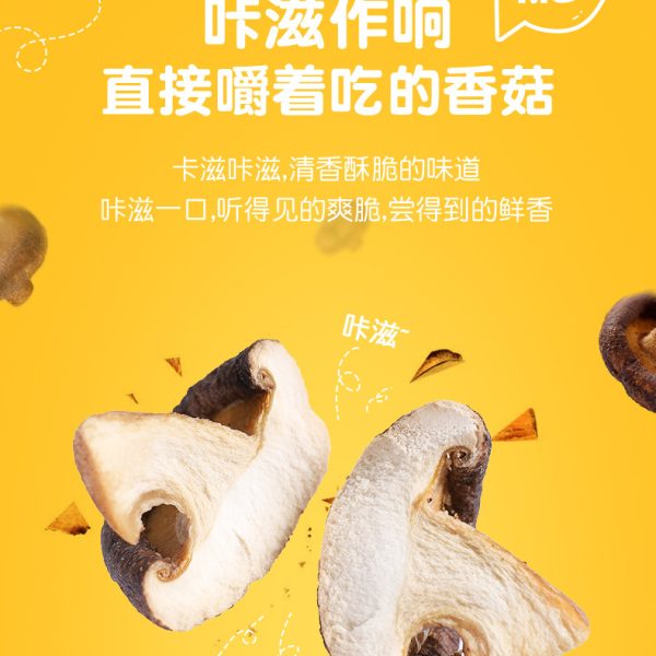 黑松露味新鲜香菇脆蔬菜干果整箱脱水健康营养菌菇脆即食零食批发