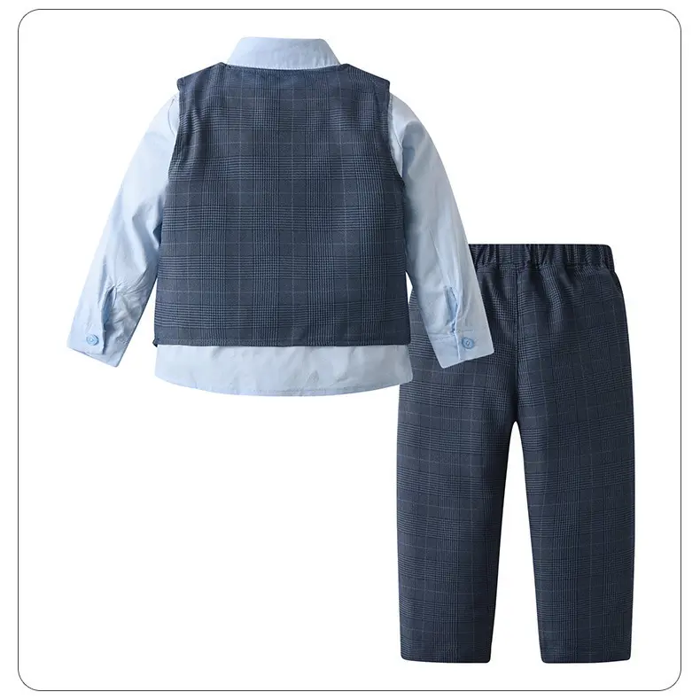 外贸童装马甲小西服儿童套装宝宝衣服春秋款欧美绅士礼服男童秋装
