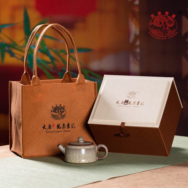 龙泉青瓷 纯手工传世哥窑高档过滤泡茶壶 陶瓷功夫茶壶大容量单壶