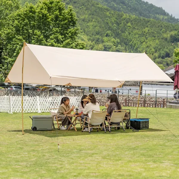 户外休闲厂家天幕便捷帐篷防雨遮阳露天野营野炊度假凉棚休闲装备