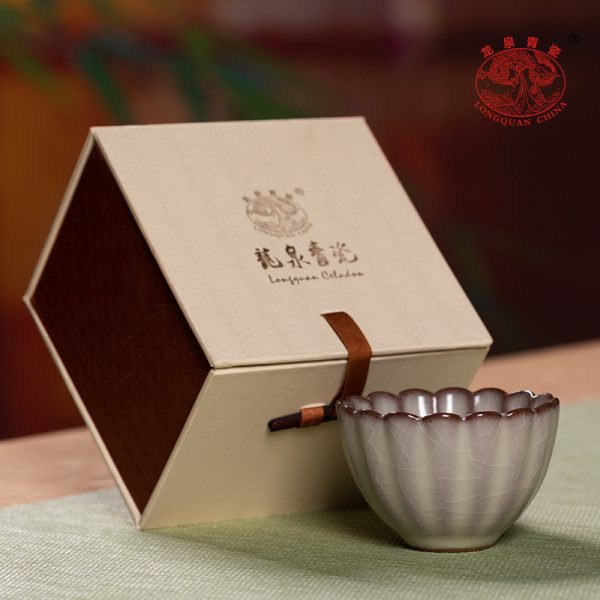龙泉青瓷 手工主人杯功夫茶具泡茶碗 陶瓷高档猪油冻品茗杯子茶杯