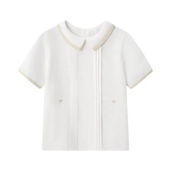 男童西班牙风礼服纯色两件套夏新款高端童装服装上衣短袖短裤套装