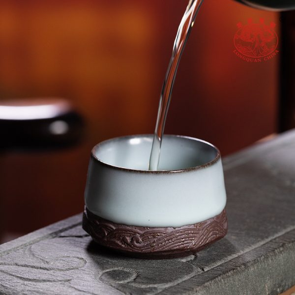 龙泉青瓷功夫茶具手工主人杯单杯个人高档礼盒品茗茶盏喝茶碗小杯