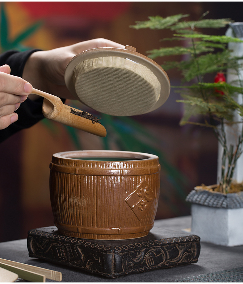龙泉青瓷 茶叶罐密封储茶罐  陶瓷灰釉茶罐精美礼盒 商务送礼雕刻