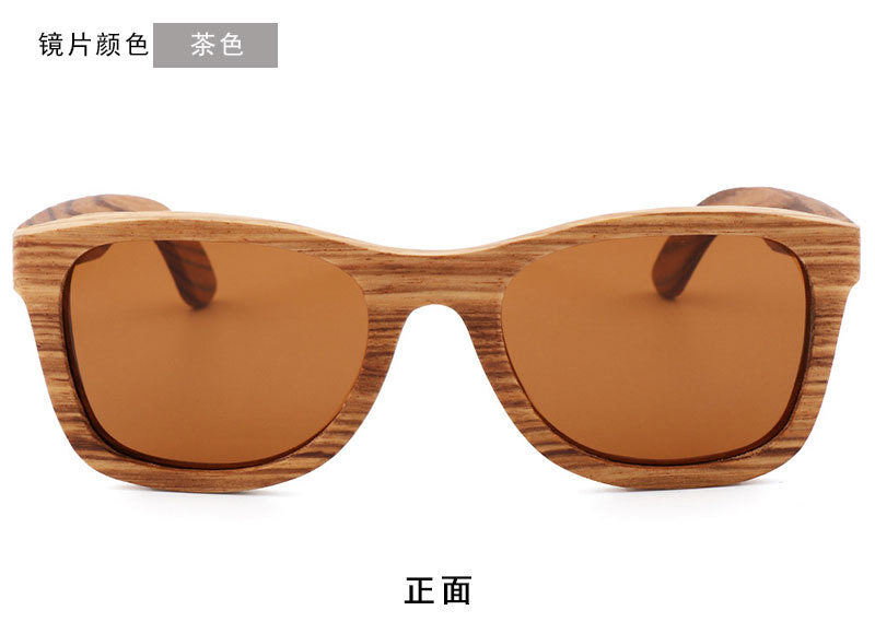 跨境新款圆脸框架竹木眼镜 复古户外骑行偏光太阳眼镜 厂家可定制