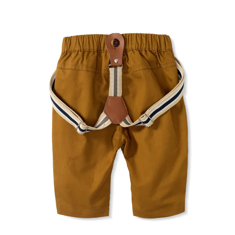 2025春秋新款男童绅士休闲婴幼儿长裤背带裤宝宝周岁百搭长裤