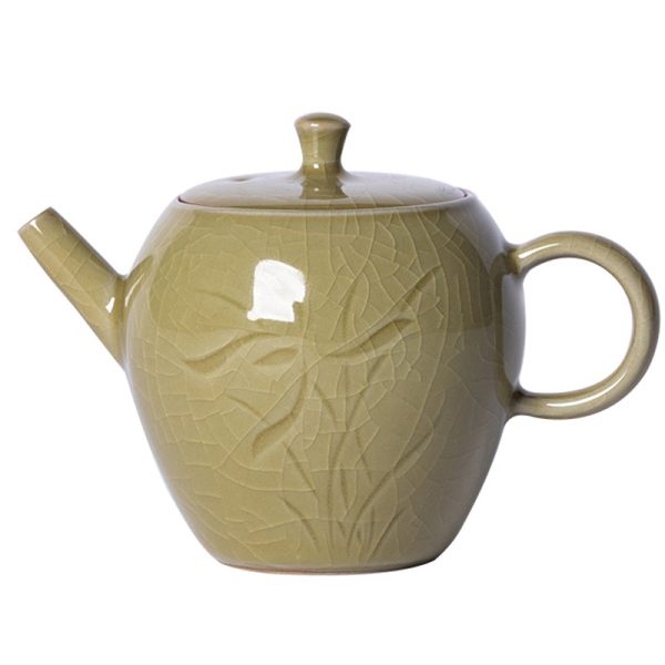 龙泉青瓷泡茶壶中式家用手工耐高温壶陶瓷功夫茶具单个小号过滤壶