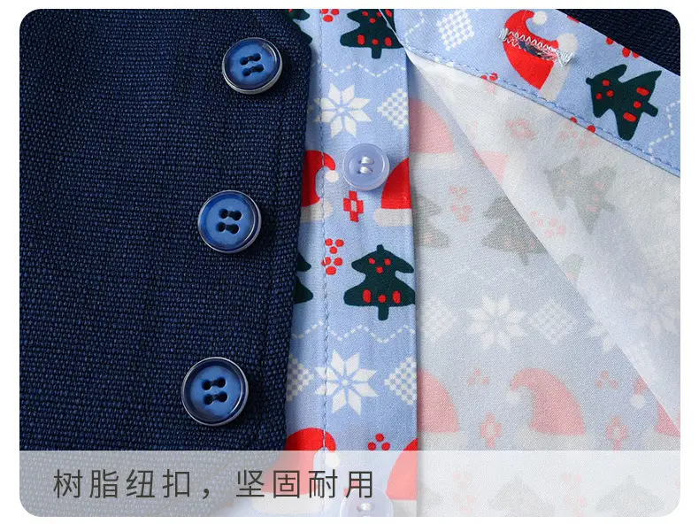 源头工厂聖誕節童裝小礼服两件套儿童衣服宝宝圣诞节西服男童套装