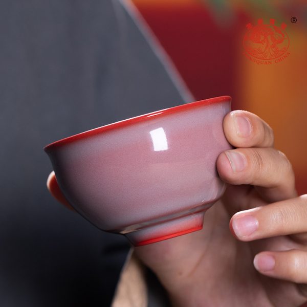 龙泉青瓷 功夫茶杯手工主人杯单杯 陶瓷女士喝茶杯高档茶碗品茗杯