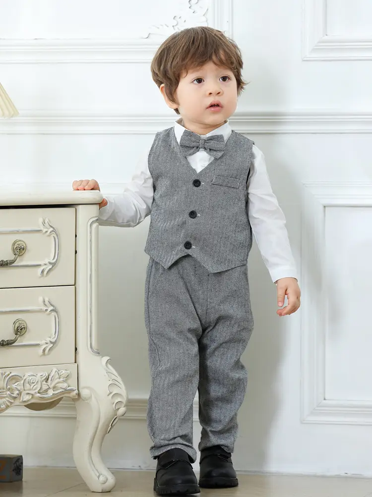 boys sets代工定制秋冬新款 跨境校服礼服批发kid clothe外贸工厂