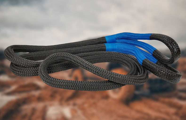 黑蓝色尼龙拖车绳22mm x 3m 汽车救援拖车绳