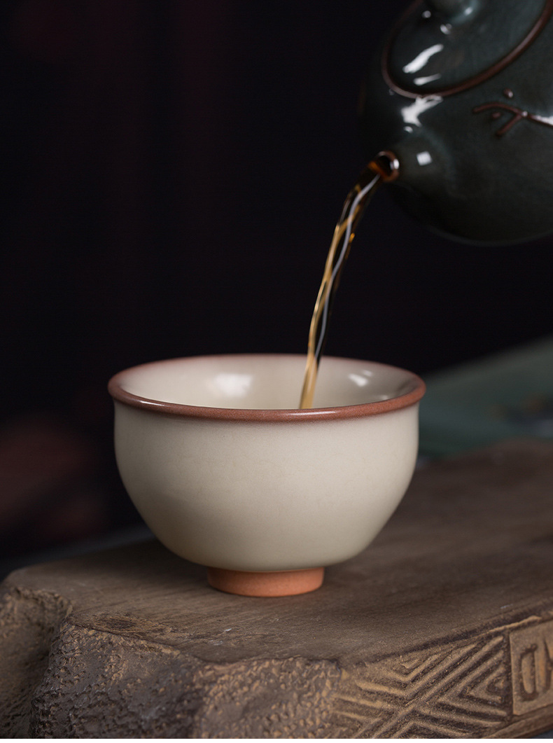 龙泉青瓷 主人杯功夫茶杯个人单杯 陶瓷中式家用高档纯手工品茗杯