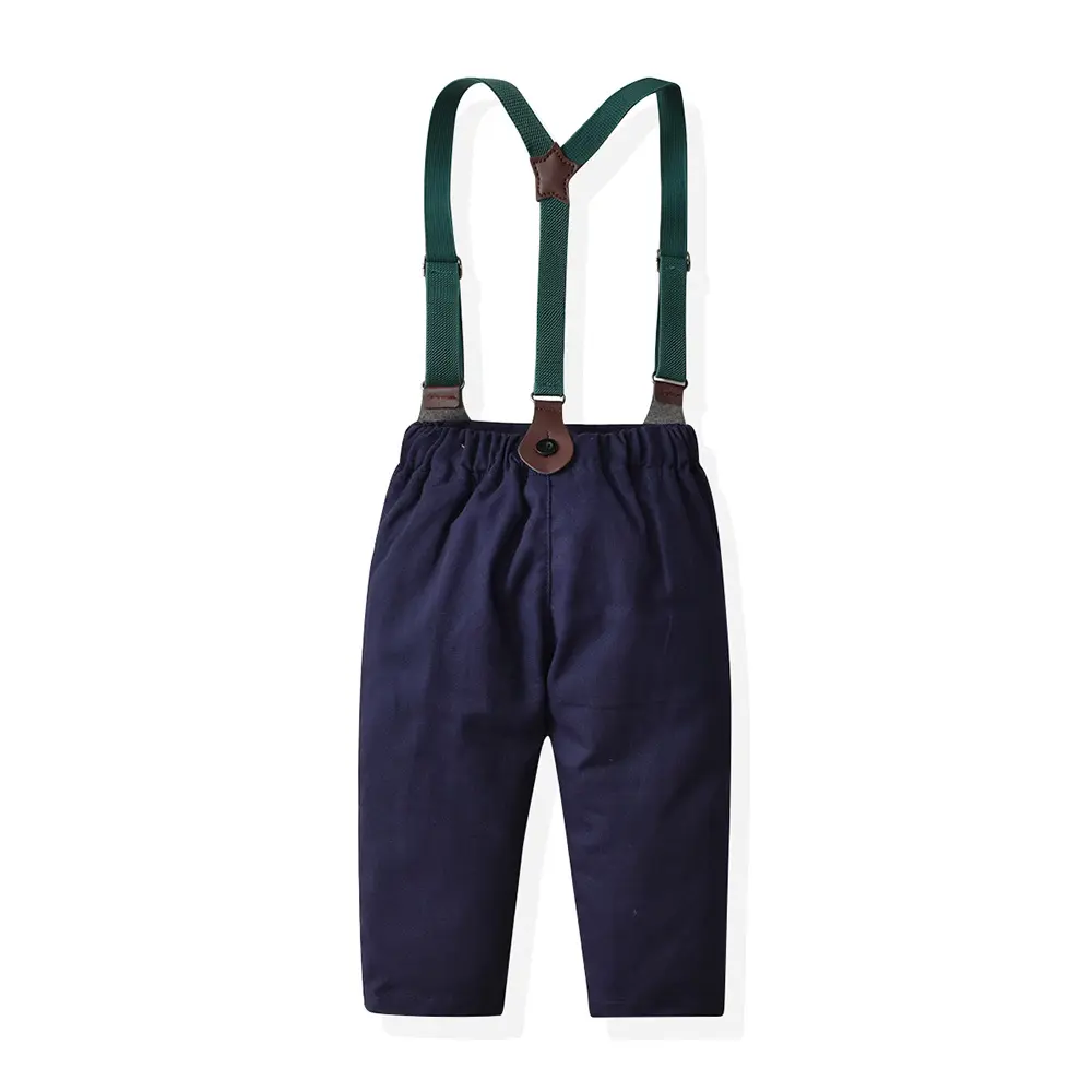 跨境童装外贸男童礼服套装主持人花童服装儿童恐龙印花衬衫演出服