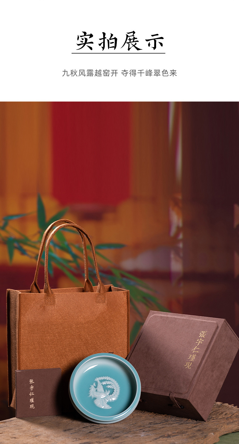 龙泉青瓷 纯手工茶洗大号功夫茶道配件 陶瓷名家水盂笔洗茶渣缸