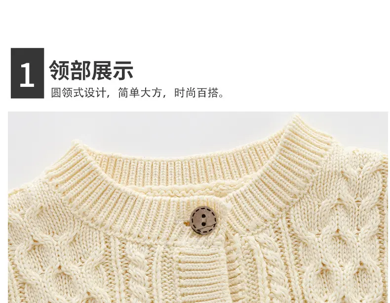 婴儿外套秋冬男宝宝针织开衫欧美风帅气婴幼儿毛线衣棉线外出服