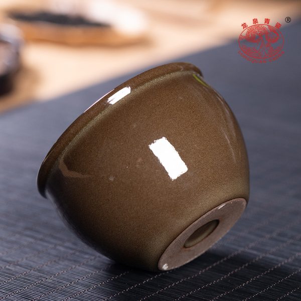龙泉青瓷 创意手工风水缸主人杯单杯 陶瓷高档功夫茶具品茗杯茶碗