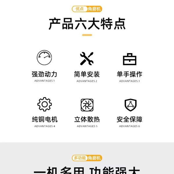 跨境爆款便宜角磨机美规欧规英规澳规110V220V角磨机