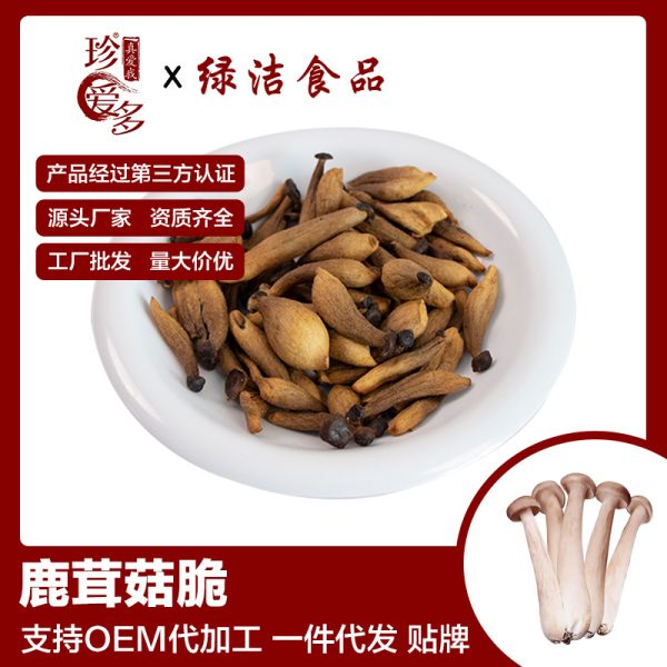 即食鹿茸菇脆网红蘑菇蔬菜干厂家批发散装整箱菌菇脆即食零食批货
