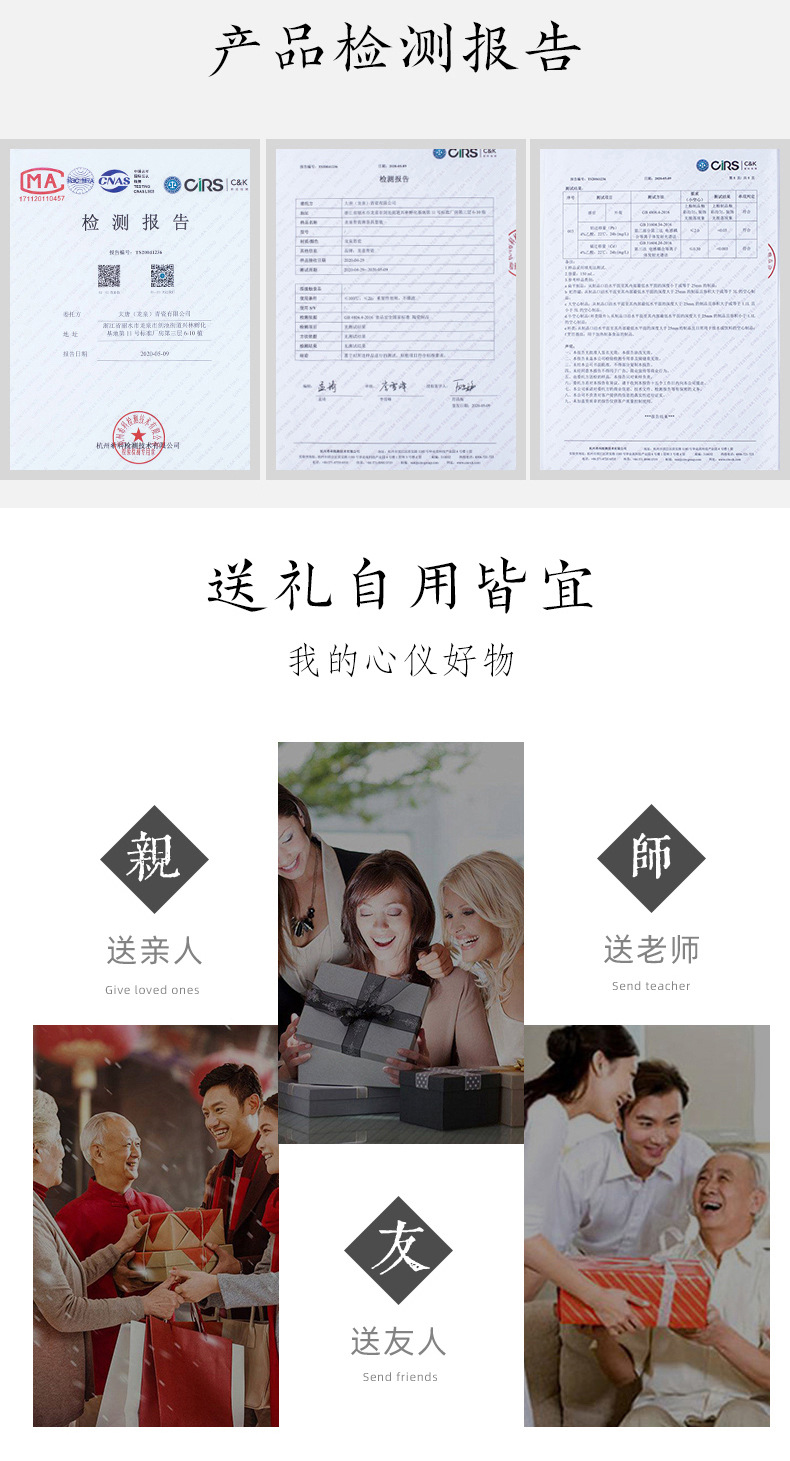 龙泉青瓷  创意家用防潮密封储存罐  陶瓷木盖螺纹茶叶罐雕刻LOGO
