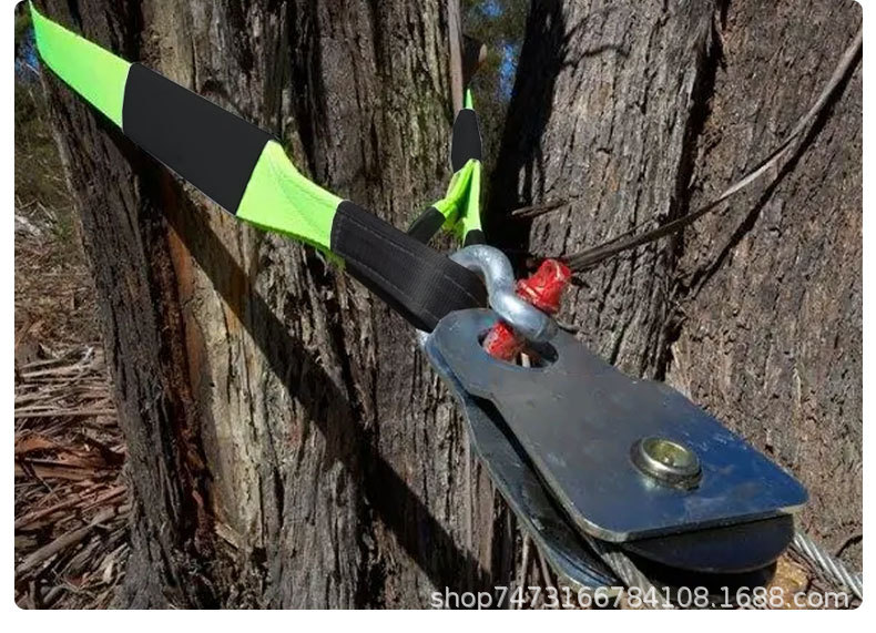 抱树绳汽车拖车绳越野车救援带强力牵引高强度涤纶