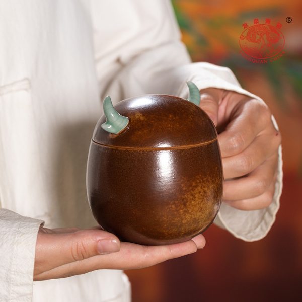 龙泉青瓷 办公杯高颜值创意马克杯单杯 陶瓷灰釉咖啡杯喝水泡茶杯