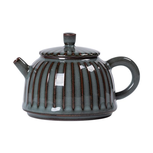 龙泉青瓷铁胎仿古手工过滤泡茶壶陶瓷高级感礼盒家用功夫茶具单壶