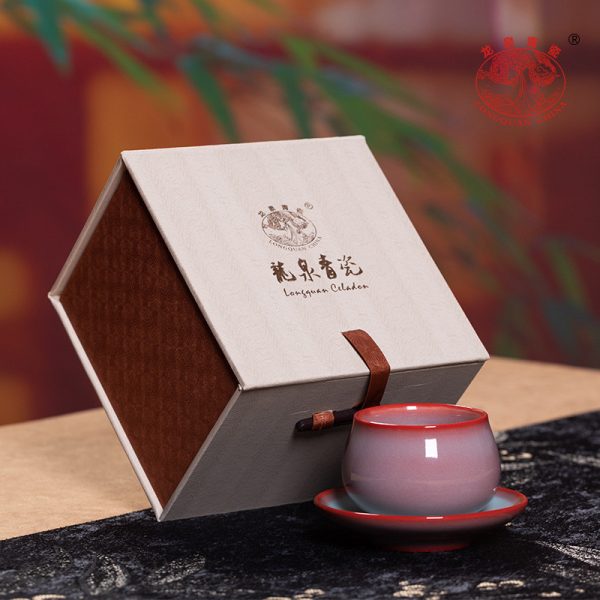 龙泉青瓷 功夫茶杯红炉手工主人杯单杯盏 陶瓷品茗杯高档女泡茶碗