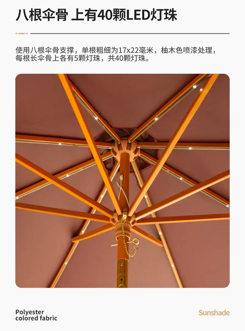 摆摊户外遮阳伞商业街遮阳伞扳手伞室外实木遮阳伞大雨伞太阳伞