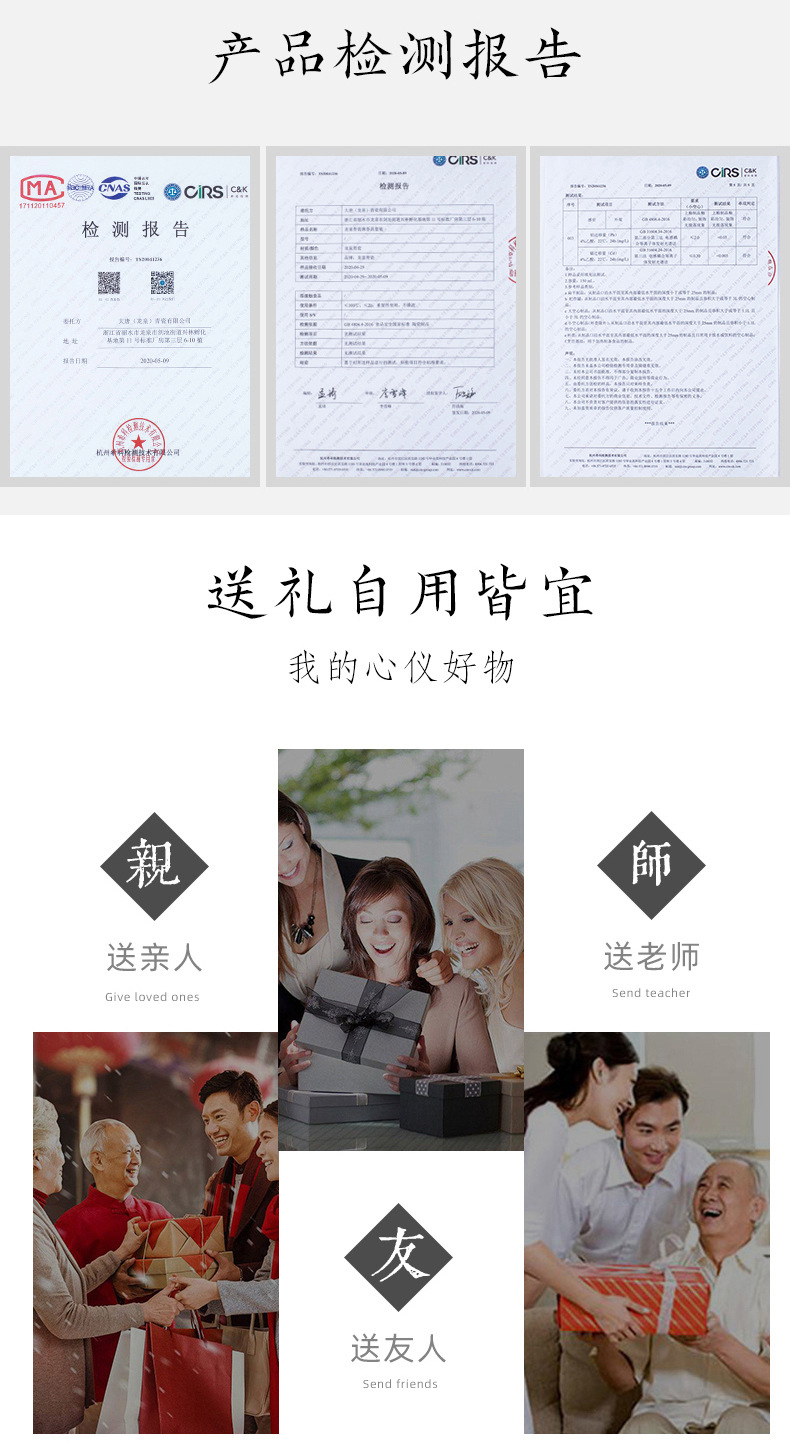 龙泉青瓷 创意仿古莲瓣盖碗套装 家用中式陶瓷功夫茶具泡茶碗茶杯