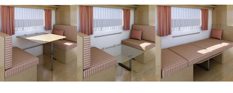 房车折叠桌腿配件拖挂车改装桌板支架车内挂件可拆铝合金收纳桌腿