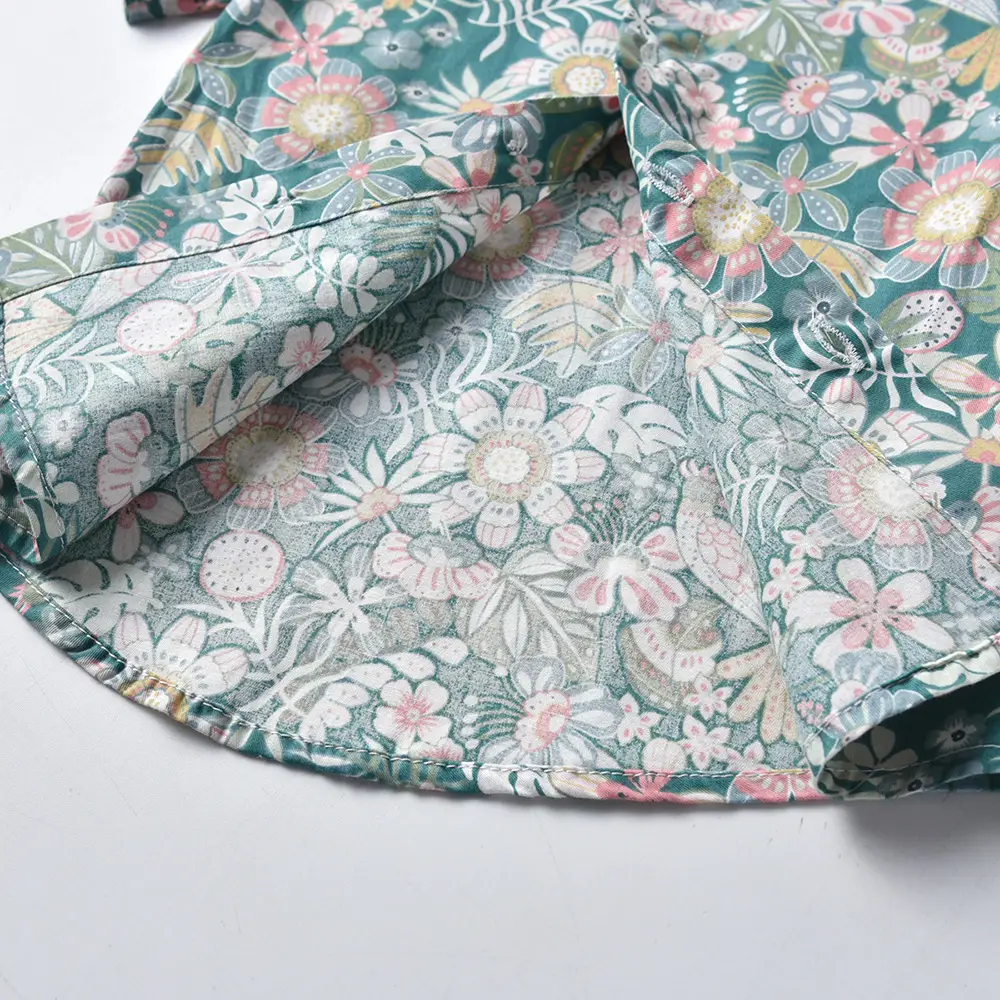 跨境童装新品男孩印花套装短袖代发沙滩风度假衬衫休闲短裤配腰带