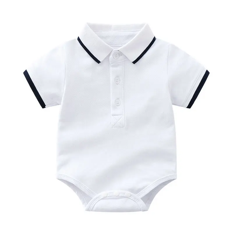 跨境 新款男宝宝绅士POLO衫爬服套装 +帽子男童童装批发 一件代发