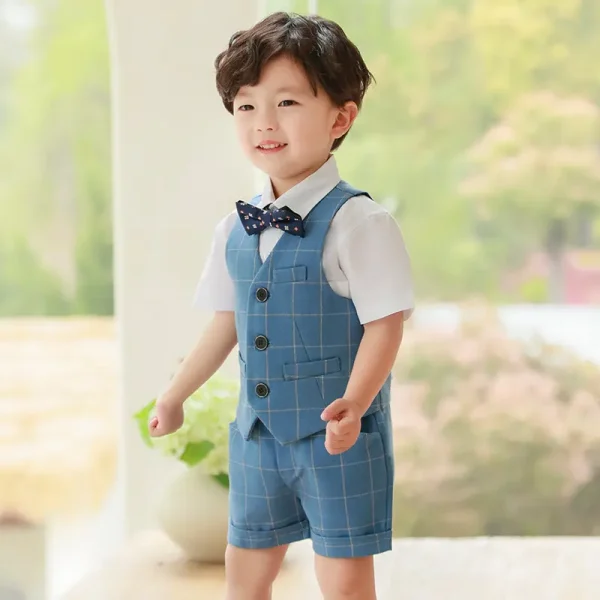 男童西装套装周岁礼服男孩夏季宝宝小西服生日儿童小西服婚礼花童