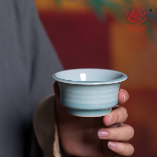龙泉青瓷 纯手工高档主人杯单杯 陶瓷泡茶碗功夫茶杯品茗杯礼盒装
