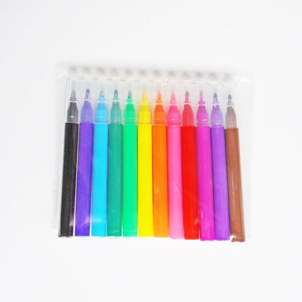 水彩笔绘画笔套装幼儿园小学生可水洗涂鸦标记儿童礼物彩色笔12色