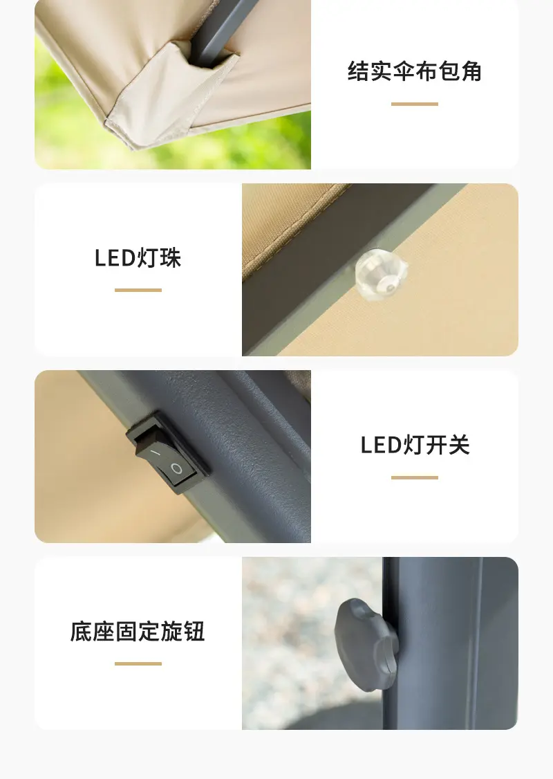 户外庭院伞面替换防雨防晒布花园铝伞布布面换新涤纶遮阳伞伞布