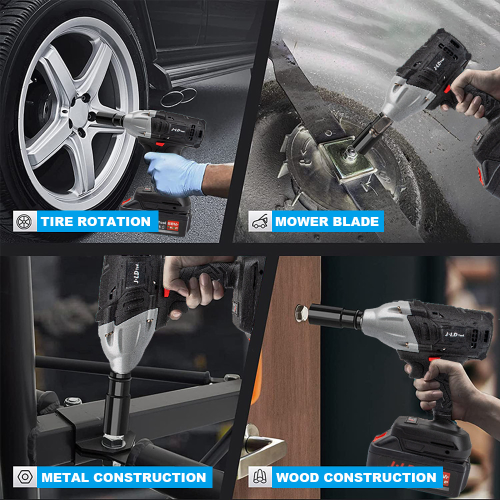 厂家直供无刷充电电动扳手大功率汽修架子工自动冲击扳手批发