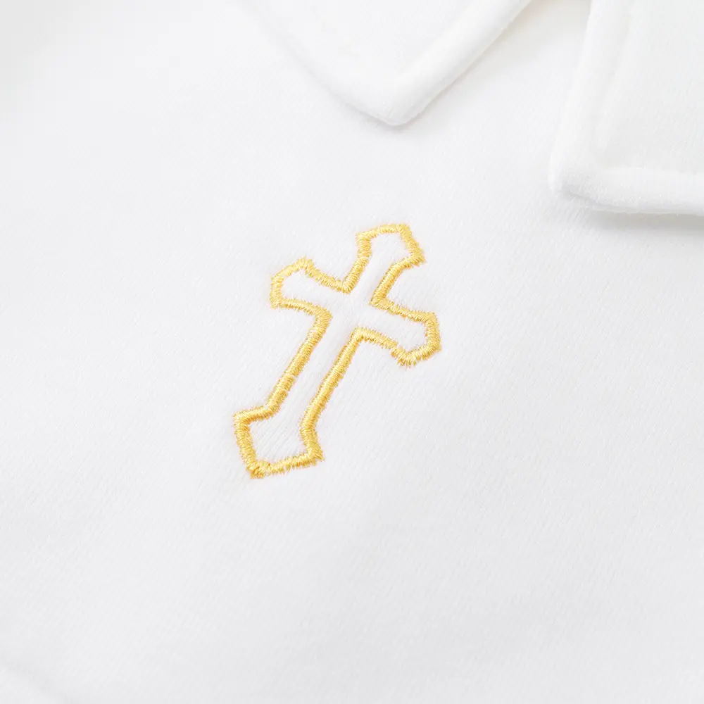 跨境春秋新款婴儿可爱连体衣宝宝洗礼服衣服套装哈衣爬服娃娃睡衣