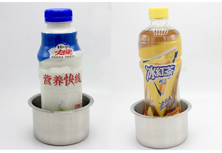 房车不锈钢杯托 拖挂车升降桌饮料架旅居车烟灰缸杯 折叠桌茶杯托
