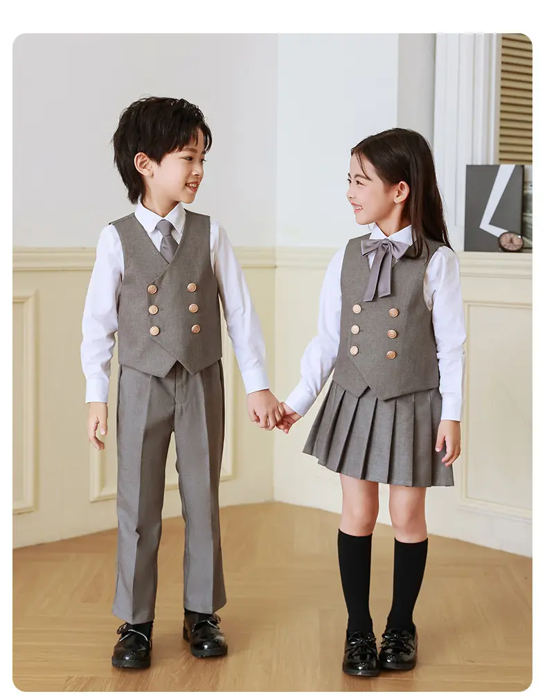 儿童马甲小学生英伦风背心幼儿园园服班服学院风坎肩男女童校服秋