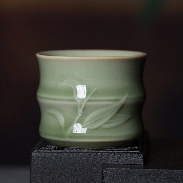 龙泉青瓷主人杯陶瓷品茗杯功夫茶具家用创意茶杯单杯个人手工杯
