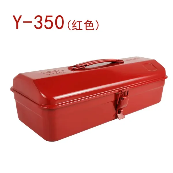 批发Y-350大容量金属工具箱手提工具箱 红色铁五金 五金收纳箱