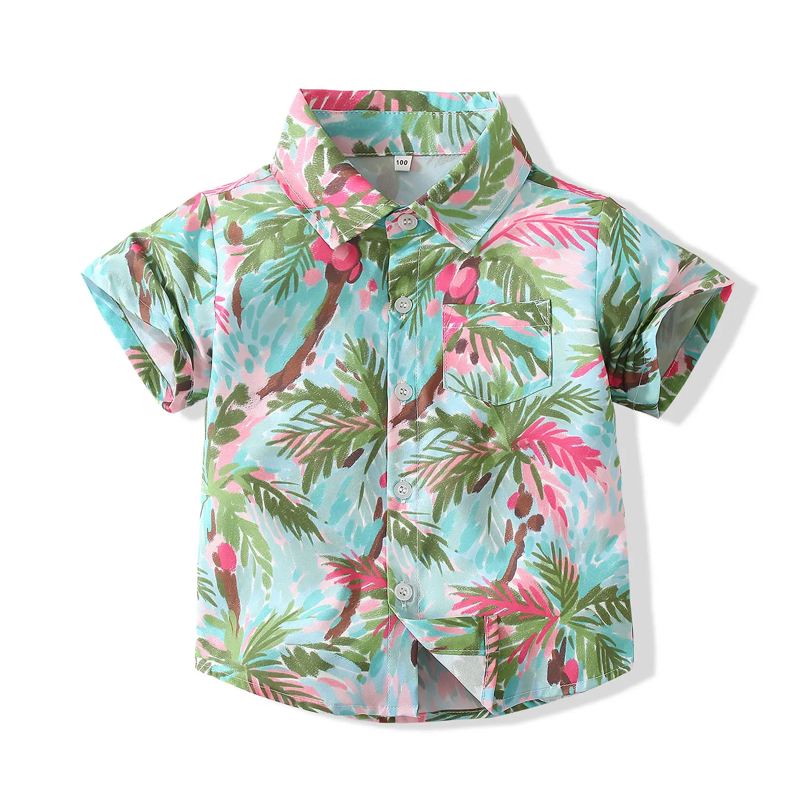 跨境 男童套装夏季新款沙滩服1.2.3.4岁休闲海边度假印花童装代发