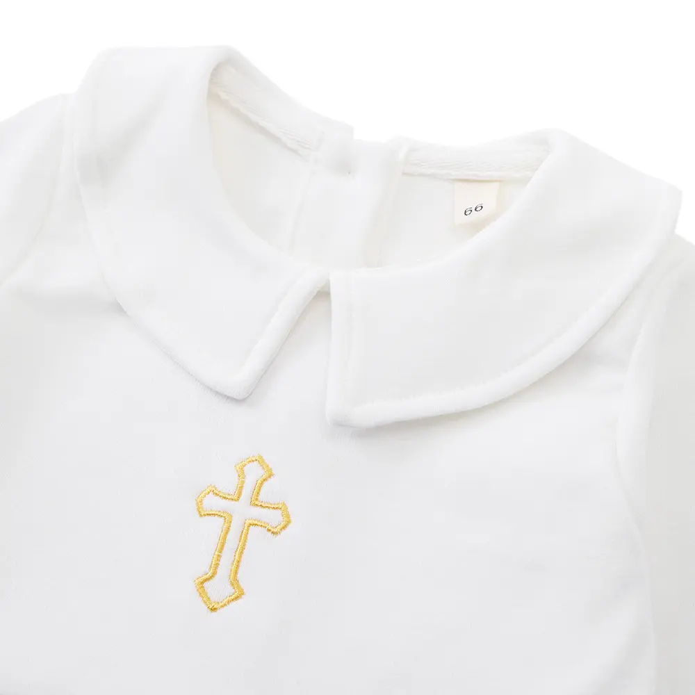 跨境春秋新款婴儿可爱连体衣宝宝洗礼服衣服套装哈衣爬服娃娃睡衣